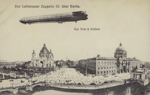 Zeppelin LZ III flying over Berlin by Photographer German