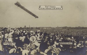 Zeppelin LZ III flying over Berlin