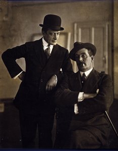 The composer Giacomo Puccini (1858-1924) and the music publisher Tito Ricordi II (1865-1933). by Photographer Italian
