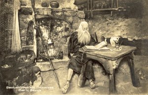 Figure of St Beatus, Beatus Caves, Beatenberg, Switzerland