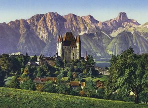 Thun, The Castle and Stockhorn Range by Photographer Swiss