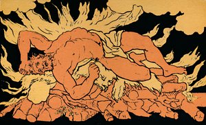 Hercules on Mount Oeta by Picart