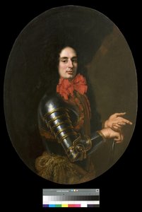 Portrait of a Gentleman with Armour and a Red Scarf