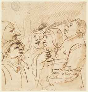 Five Grotesque Figures by Pier Francesco Mola