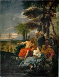 Saint John Baptist preaching in the desert by Pier Francesco Mola