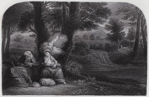 The Repose by the Way by Pier Francesco Mola