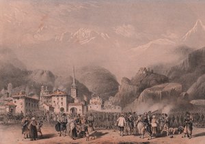 Bivouac of French troops in Susa, Piedmont by Blaise Nicolas Le Sueur