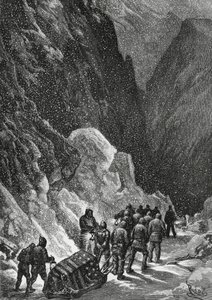 Burial of Captain Charles Francis Hall, American explorer, Greenland, November 1871, Polaris expedition by Blaise Nicolas Le Sueur