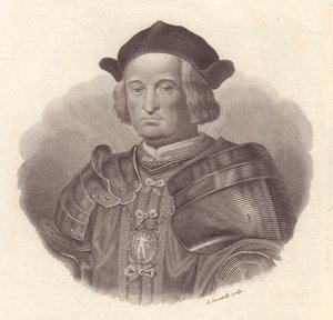 Portrait of Gian Giacomo Trivulzio, copper engraving by Locatelli