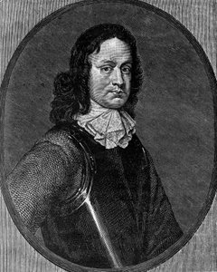 Portrait of John Hampden, English politician, engraving by Blaise Nicolas Le Sueur