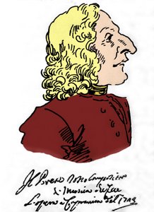 Antonio Vivaldi (1678 - 1741), Cartoon by Pierre Leone Ghezzi (1674 - 1755)
