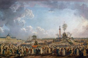Festival of Supreme Being on Champ de Mars by Pierre Antoine Demachy