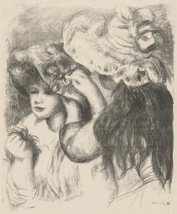 Pinning the Hat by Pierre-Auguste Renoir
