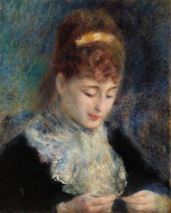 Woman Crocheting by Pierre-Auguste Renoir