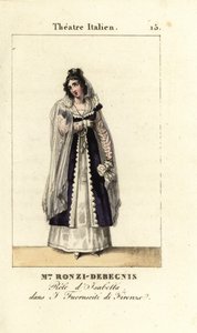 Mme. Ronzi-Debegnis in I Fuoruscit di Firenze, Theatre Italien, 1819