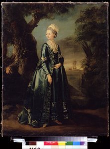 Lady in a Garden (Portrait of Grand Duchess Natalia) by Pierre Etienne Falconet