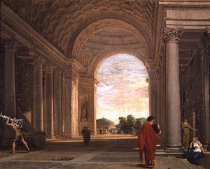 The Interior of a Church in Rome by Pierre Lemaire