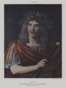 Moliere in the Role of Julius Caesar in The Death of Pompey by Pierre (after) Mignard