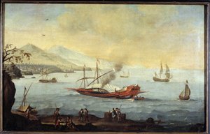 A galley in the harbor of Marseille by Pierre (school of) Puget