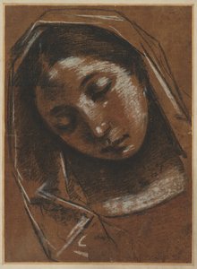 Head of the Virgin by Pierre Adrien Dalpayrat
