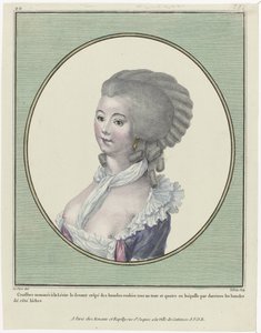 Gallery of Fashion and French Costumes, 1781: Hairstyle Named 