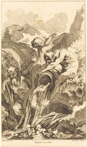 Satyr, Nymph and River God by Pierre Alexandre Aveline after François Boucher