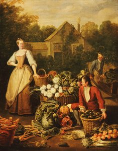 A Maid buying Vegetables