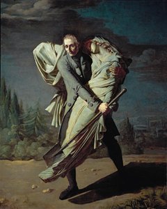 Young and His Daughter by Pierre Antoine Augustin Vafflard