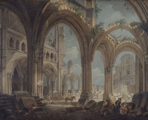 Demolition of the church Saint-Jean-en-Greve by Pierre Antoine Demachy