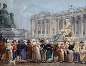 Exposition of Pierre Nicolas Perrin on the Place de la Révolution, c. 1793 by Pierre Antoine Demachy