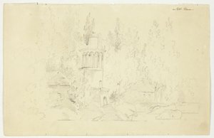 View of the Park at Versailles: Petit Trianon by Pierre Antoine Mongin