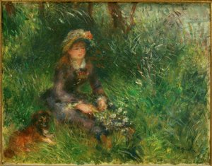 Aline Charigot with Dog