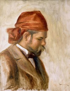 Ambroise Vollard in a Red Bandana by Pierre Auguste Renoir