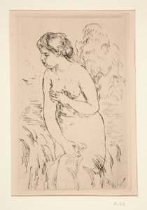 Standing Bather, Down to the Knees by Pierre Auguste Renoir