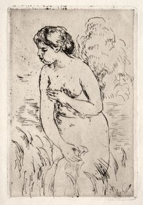 Bather Standing Up to Her Knees by Pierre Auguste Renoir