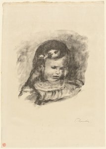Claude Renoir, Head Lowered by Pierre Auguste Renoir
