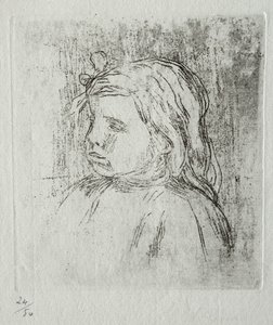 Claude Renoir, Three-Quarter View to the Left by Pierre Auguste Renoir