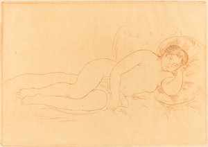 Female Nude Reclining by Pierre Auguste Renoir
