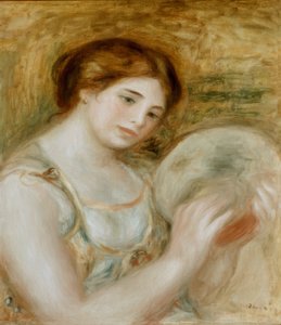 Woman with Tambourine by Pierre Auguste Renoir