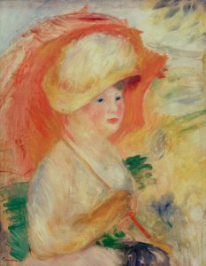 Woman with a Parasol by Pierre Auguste Renoir