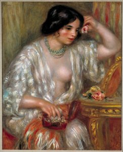 Gabrielle with Jewelry by Pierre Auguste Renoir
