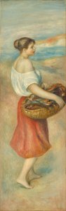 Girl with a Basket of Fish, c. 1889 by Pierre Auguste Renoir