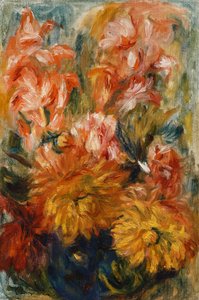 Gladioli in a Blue Vase
