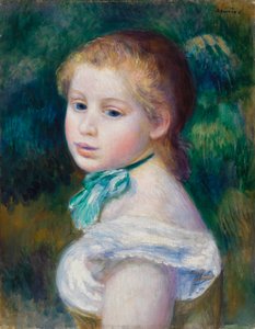 Head of Young Girl by Pierre Auguste Renoir