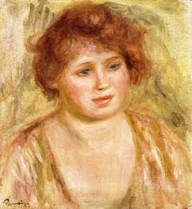 Head of a Woman by Pierre Auguste Renoir