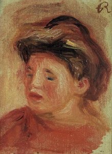 Head of a Young Girl by Pierre Auguste Renoir