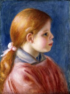 Head of a Young Girl by Pierre Auguste Renoir