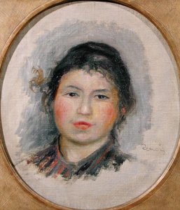 Head of a Young Woman by Pierre Auguste Renoir