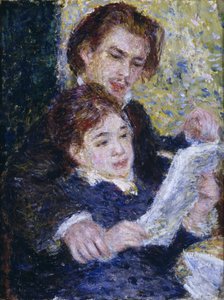 In the Studio: Georges Riviere and Marguerite Legrand by Pierre Auguste Renoir