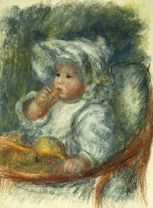 Jean Renoir in a Chair - Child with a Biscuit